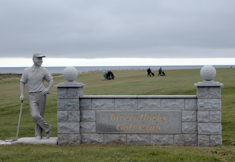 Group 6 make their way up the first fairway.