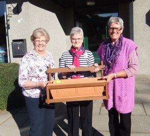 After 19 years as Treasurer Margaret Birnie retired at our AGM in October 2015. She was presented with a flowering bulb trough by Captain Ros Metcalf and Secretary Carol Stevenson